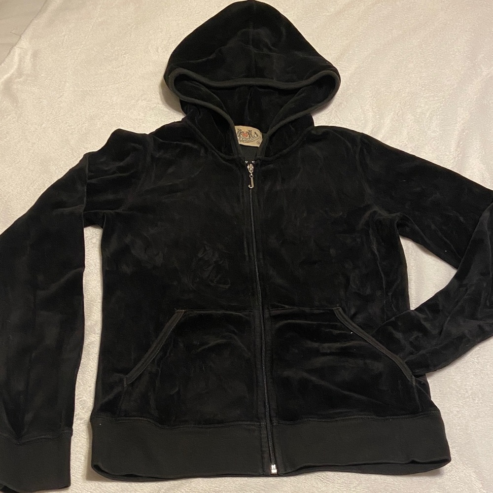 OG Vintage Juicy Couture Black Velour Hoodie